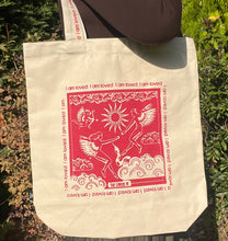 Load image into Gallery viewer, Affirmation Cotton Canvas Tote Bag - I am loved