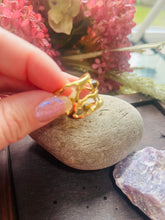 Load image into Gallery viewer, 18ct Gold Plated Adjustable Tiger's Eye Cage Ring
