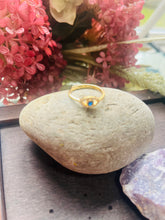 Load image into Gallery viewer, 14ct Gold Plated Cubic Zirconia Evil Eye Ring
