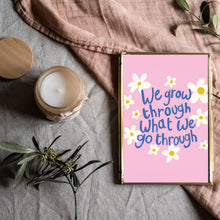 Load image into Gallery viewer, Inspirational Pink Daisy Print, Motivational A4 print
