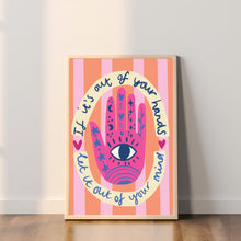 Load image into Gallery viewer, Hamsa Hand Print | Positive Affirmation, Spiritual Wall Art A4 print