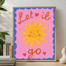 Load image into Gallery viewer, Let it go, Smiling sun A4 print