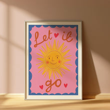 Load image into Gallery viewer, Let it go, Smiling sun A4 print