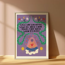 Load image into Gallery viewer, When you stop caring what the outer world thinks your inner world gets better A4 print