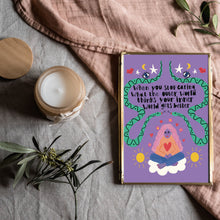 Load image into Gallery viewer, When you stop caring what the outer world thinks your inner world gets better A4 print