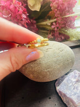 Load image into Gallery viewer, 18ct Gold Plated Amazonite Double Band Adjustable Ring
