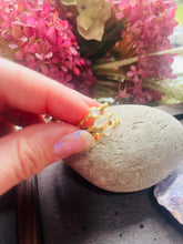 Load image into Gallery viewer, 18ct Gold Plated Mother of Pearl Triple Band Adjustable Ring
