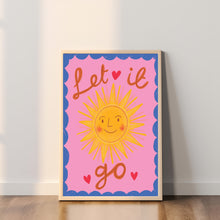 Load image into Gallery viewer, Let it go, Smiling sun A4 print
