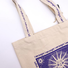 Load image into Gallery viewer, Affirmation Cotton Canvas Tote Bag - I am Bright- Sun
