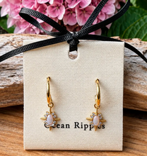 Load image into Gallery viewer, 18ct Gold Plated Opal Sunburst Drop Earrings
