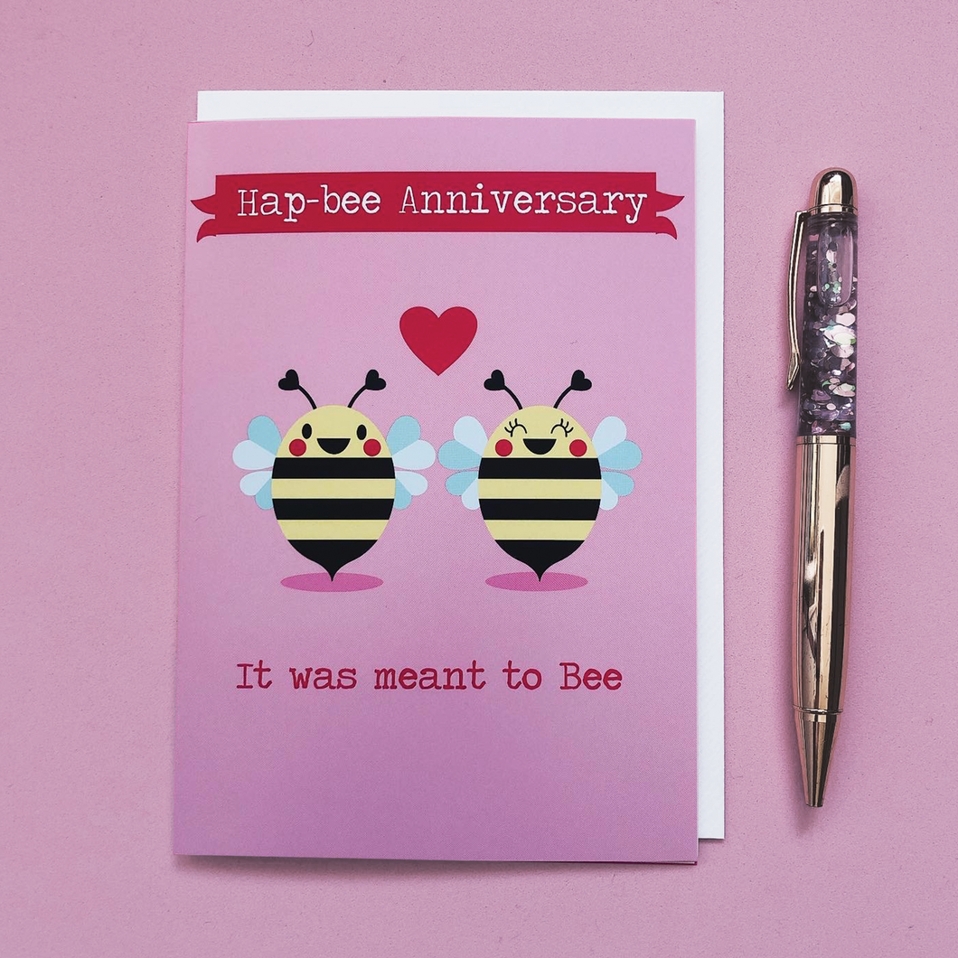 Hap bee anniversary card