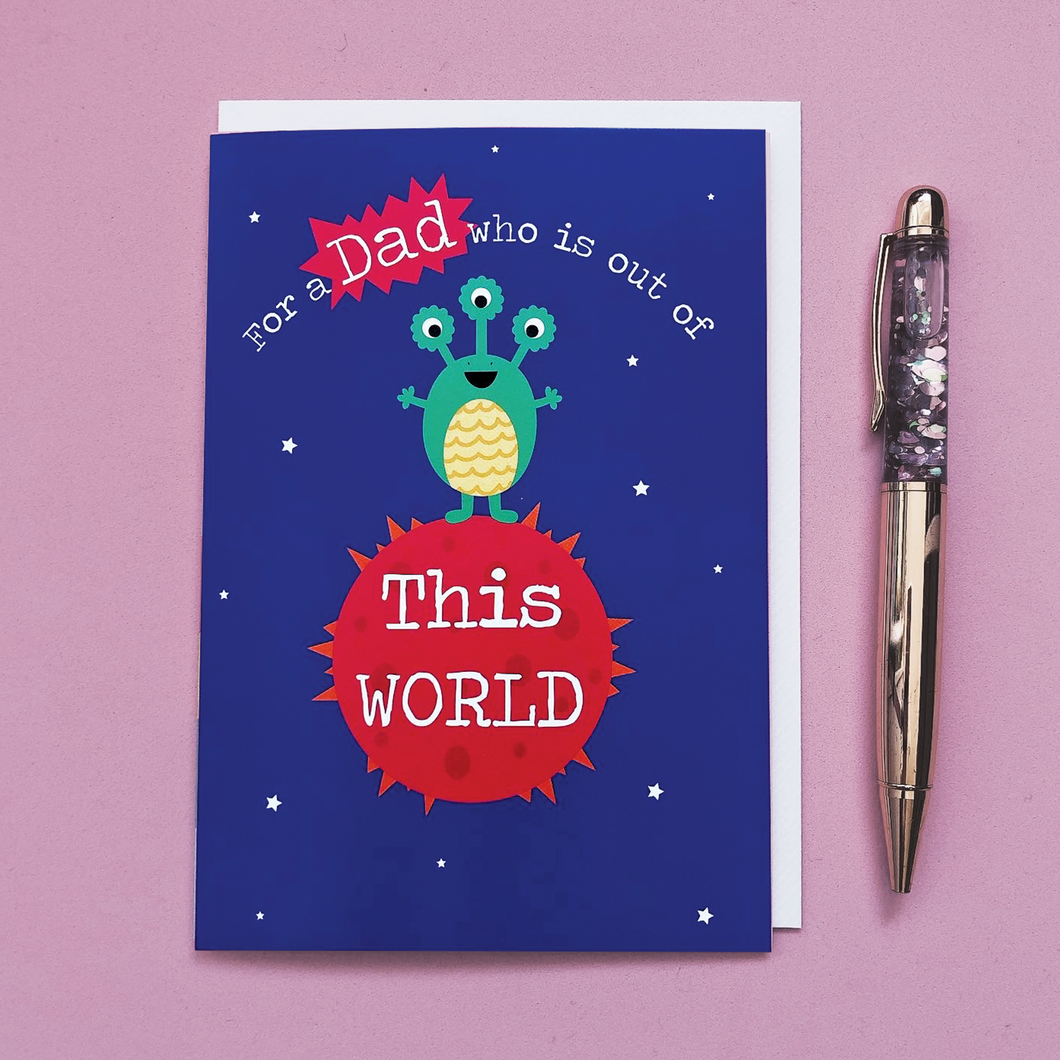 Dad out of this world card