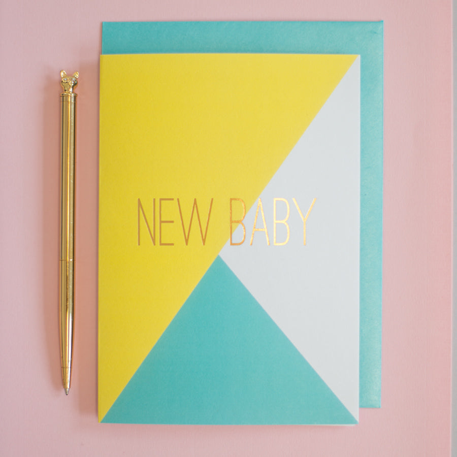 New baby gold foil card