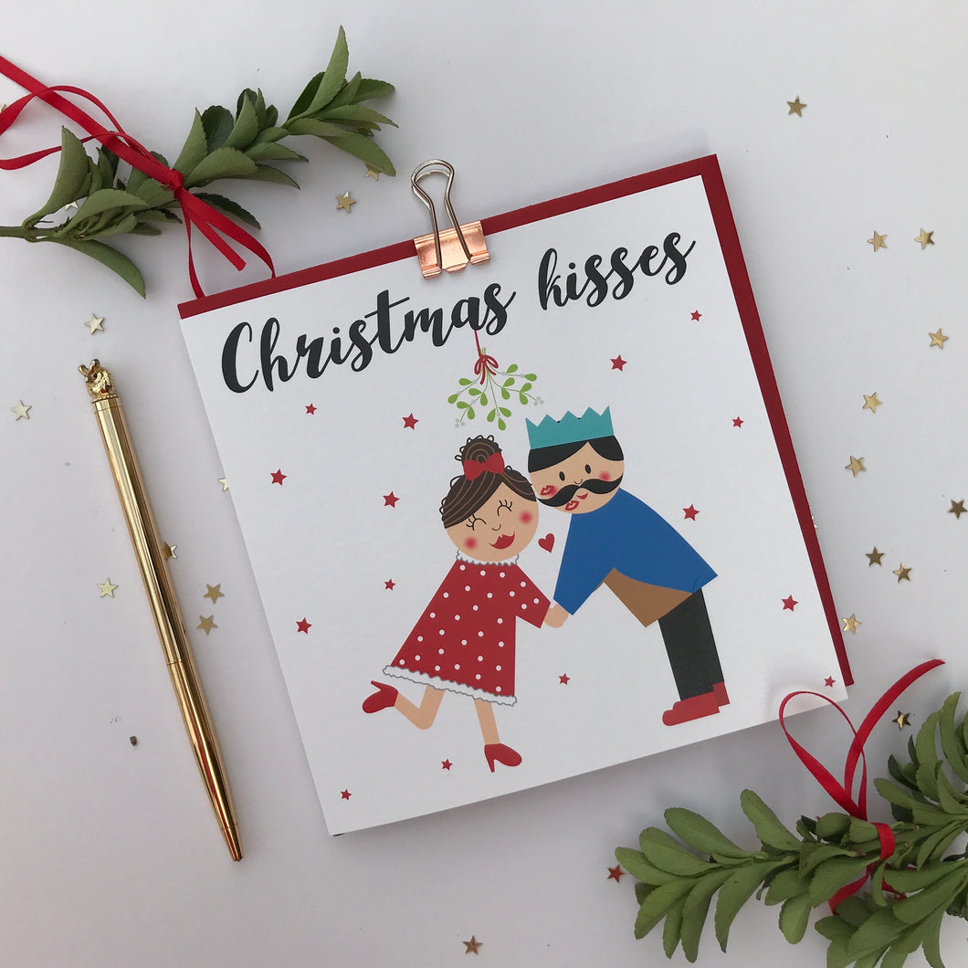 Christmas kisses Christmas card