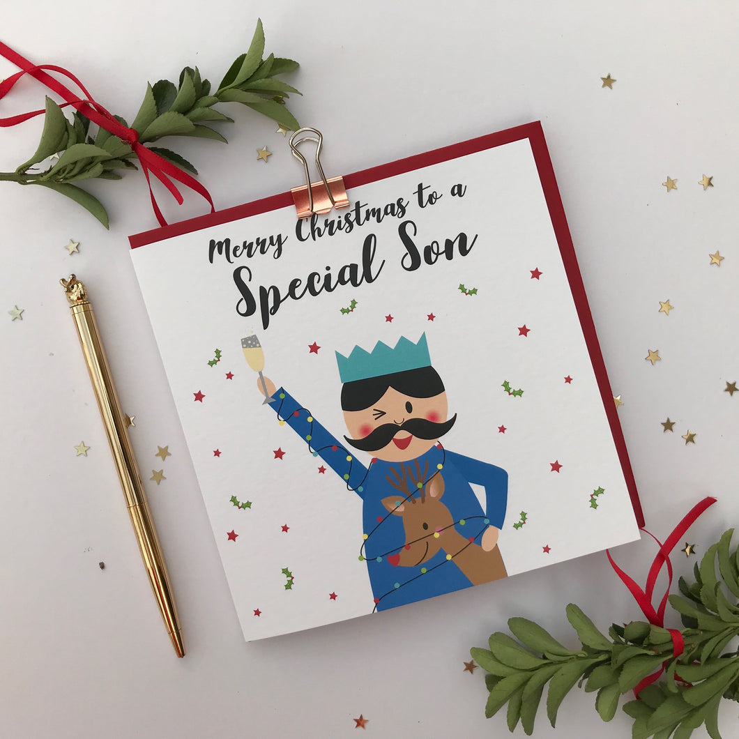 To a special son christmas card