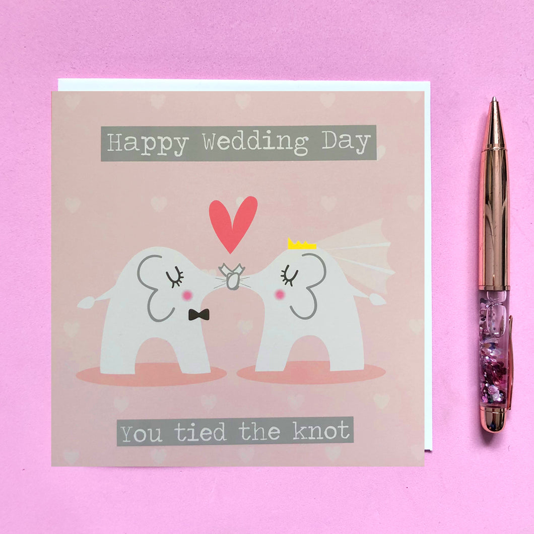 You tied the knot wedding card
