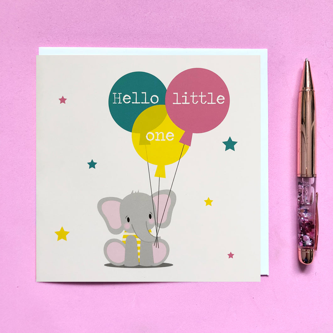 Hello Little one New baby card