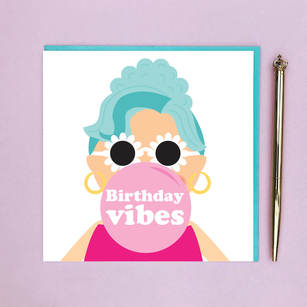 Birthday vibes bubbles card