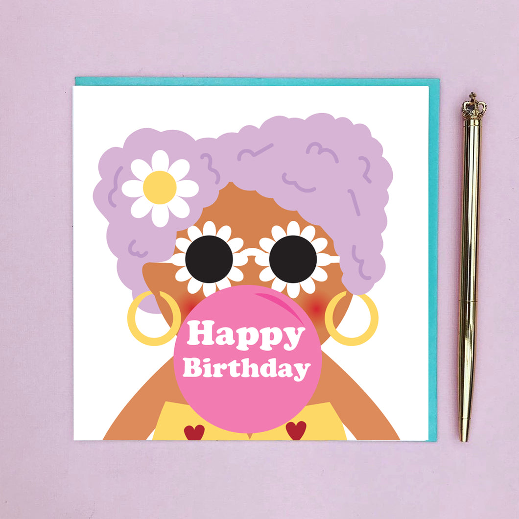 Happy birthday bubbles card