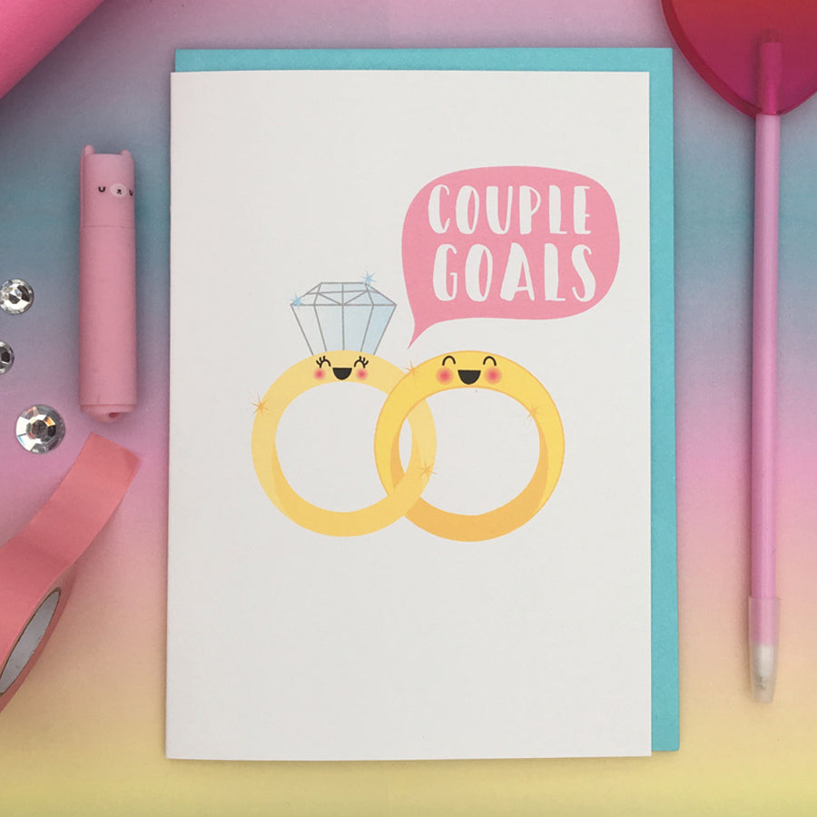 Couple goals wedding card