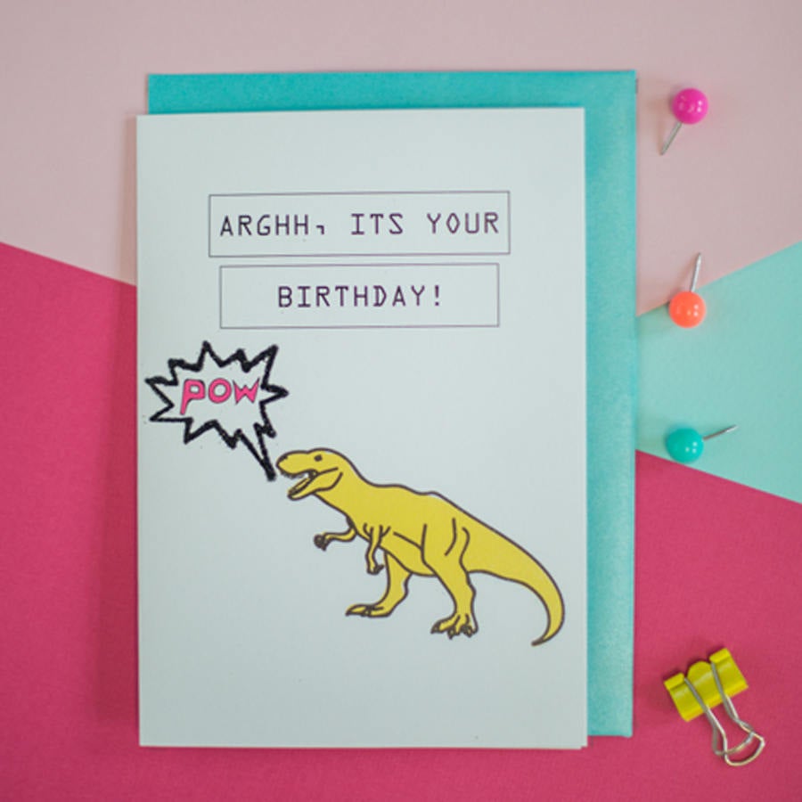 ARGHH it's your birthday! dino card