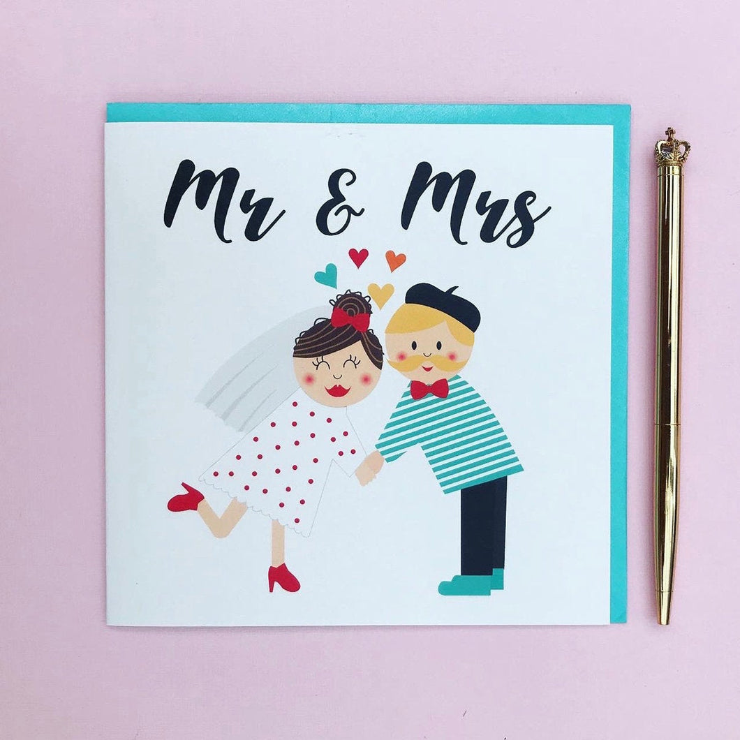 Mr and Mrs Wedding card