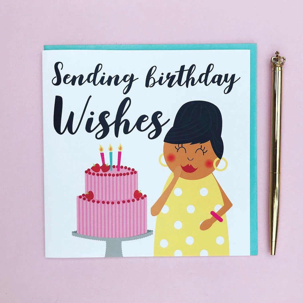 Sending a birthday wish card