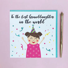 Load image into Gallery viewer, Granddaughter birthday card
