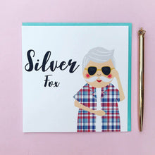 Load image into Gallery viewer, Silver fox birthday card
