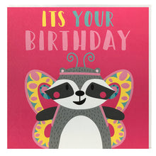 Load image into Gallery viewer, It&#39;s your birthday Racoon card
