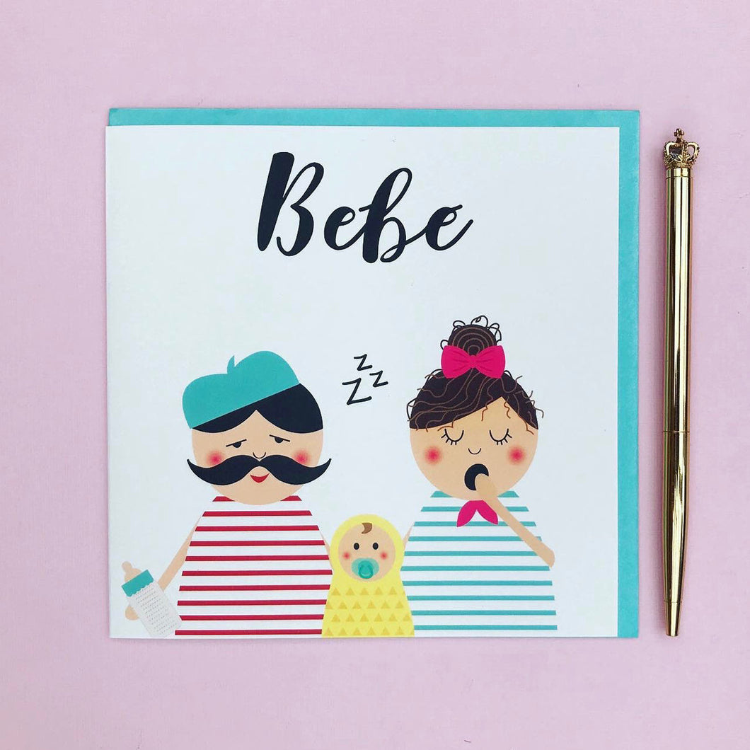 Bebe French new baby card