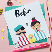 Load image into Gallery viewer, Bebe French new baby card
