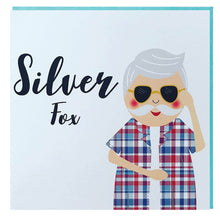 Load image into Gallery viewer, Silver fox birthday card
