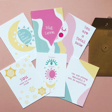 Load image into Gallery viewer, Cosmic Positive postcards set of 6
